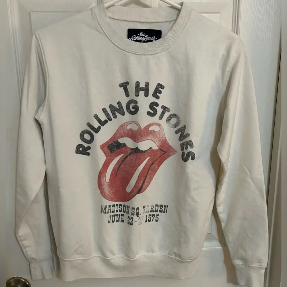 The Rolling Stones White Crewneck Sweater